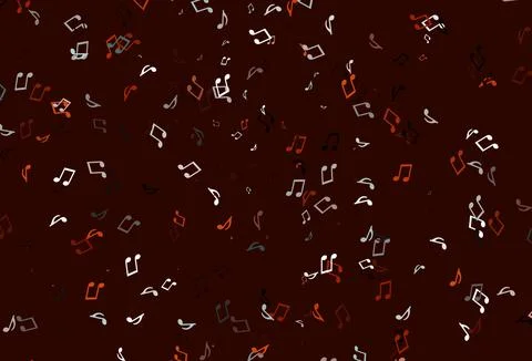 Light colorful vector pattern with music elements. Stock Illustration