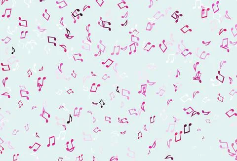 Light colorful vector pattern with music elements. Illustrazione stock