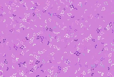 Light colorful vector pattern with music elements. Stock Illustration