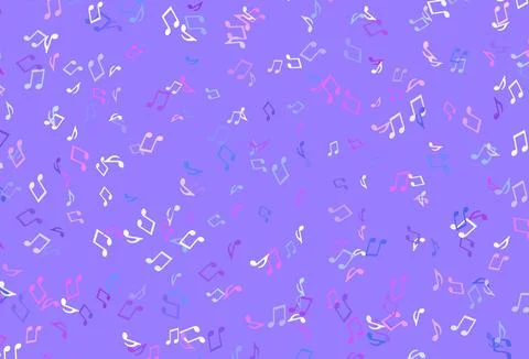 Light colorful vector texture with musical notes. Illustrazione stock