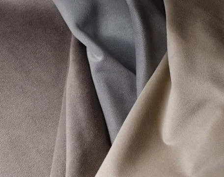 Light colors velour textile samples.. Fabric texture background Stock Photos