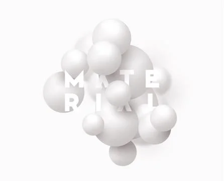 Light coloured Background with white balls, blur effect. Illustrazione stock