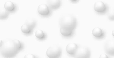 Light coloured Background with white balls, blur effect. 3d round spheres Stock Illustration