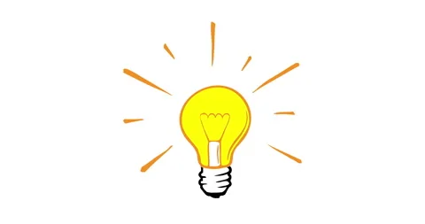 The light comes on. The appearance of an idea in thoughts, an idea arose. A m Stock Footage 131364556