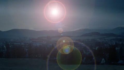 A light comet flying through a night mountain landscape. Video stock 276974057