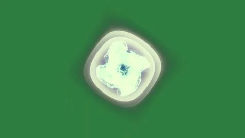 Light coming out of it blue on smoke fireball circle bunch flowers isolated on Stock Footage 336854977