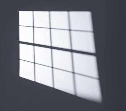 Light coming through the window on the wall Foto stock