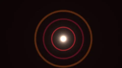Light concentric circles moving in a dark space Stock Footage 338331915