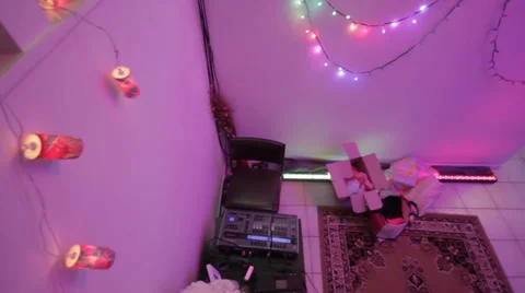 Light console and house party 库存影片 39845847