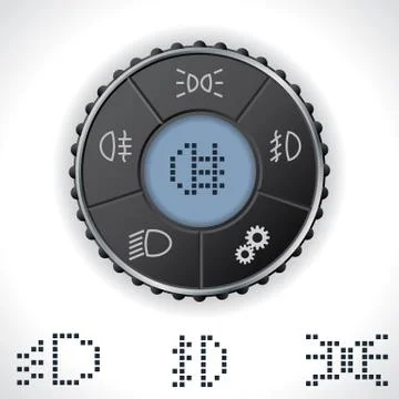 Light control gauge with lcd display Illustrazione stock