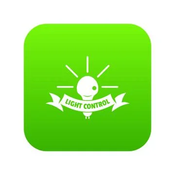 Light control icon green vector 스톡 일러스트