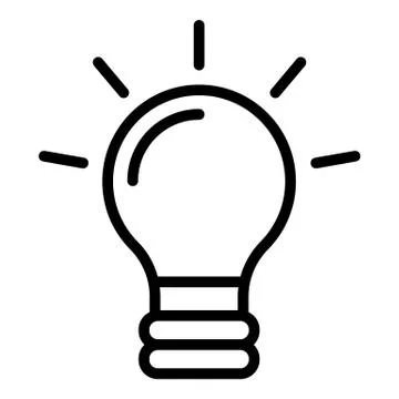 Light control icon, outline style Illustrazione stock
