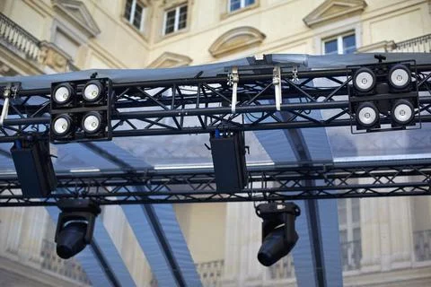 Light control on the stage before a show in Berlin Stock Photos