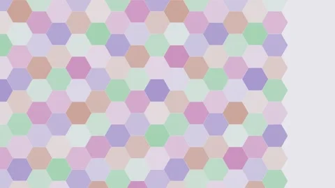Light Corporate hexagon geometric pattern shifting loop Stock Footage 342643626