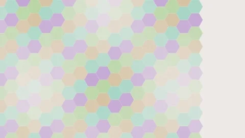 Light Corporate hexagon geometric pattern rippling loop 스톡 동영상 342644375