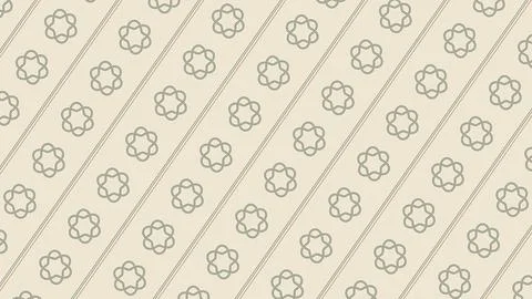 A light cream background is filled with small green interlocking knot motif.. Stock Illustration