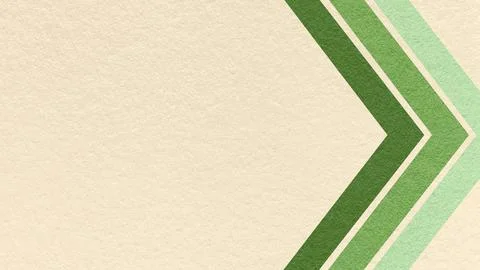 Light cream paper texture background with green, olive chevron corner strip.. Stock Illustration