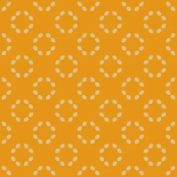 Light cream pattern on yellow seamless background. Stock Illustration