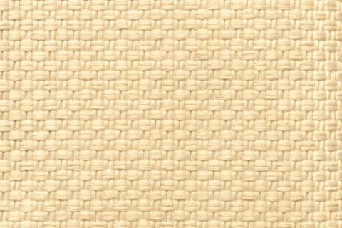 Light cream textile background with checkered pattern, closeup. Structure of  Stock Photos
