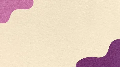 Light cream textured paper background with lilac, dark purple fluid blob co.. Stock Illustration