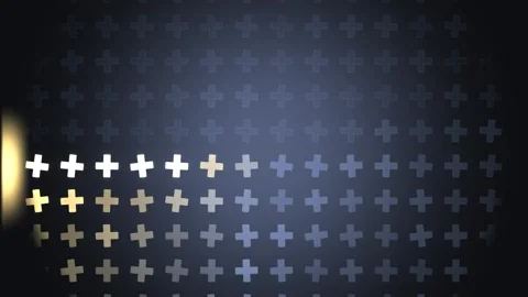 Light creating patterns on a dark surface with plus signs Stock-Footage 339515010