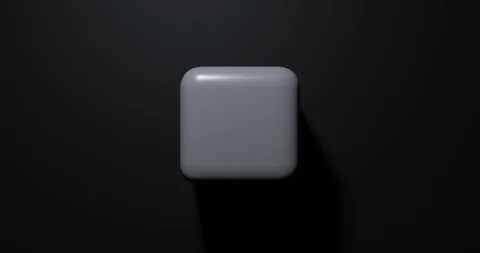 Light cube with rounded cornders on dark background Stock Footage 102821310