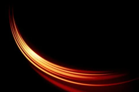 Light curve glowing effect on black background Stock Illustration