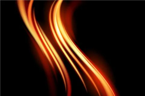 Light curve glowing effect on black background Stock Illustration