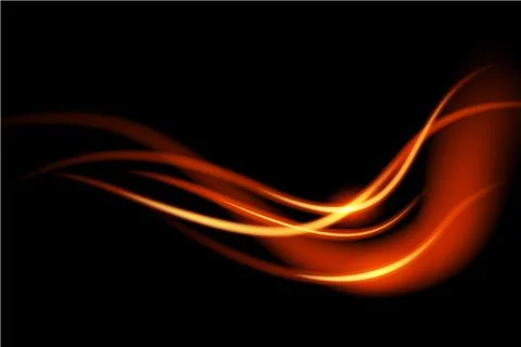 Light curve glowing effect on black background Stock Illustration