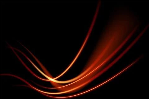 Light curve glowing effect on black background Stock Illustration