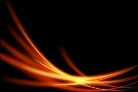 Light curve glowing effect on black background Stock Illustration