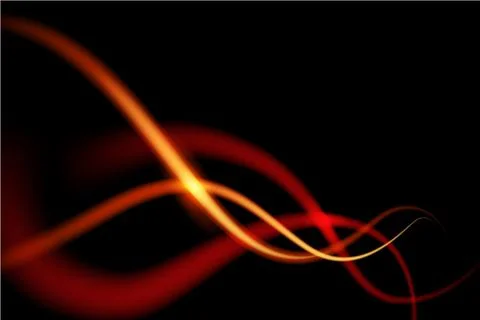 Light curve glowing effect on black background Stock Illustration