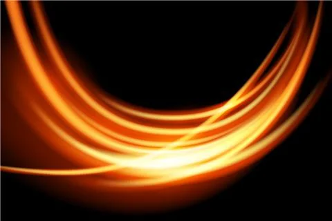 Light curve glowing effect on black background Stock Illustration