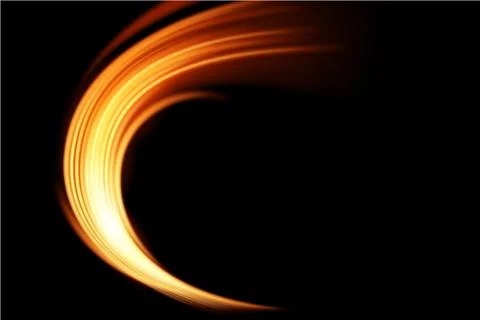 Light curve glowing effect on black background Stock Illustration