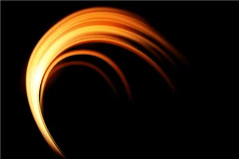 Light curve glowing effect on black background Stock Illustration