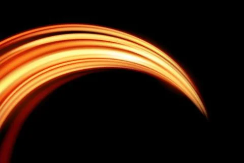 Light curve glowing effect on black background Stock Illustration