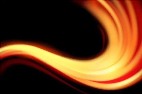 Light curve glowing effect on black background Stock Illustration