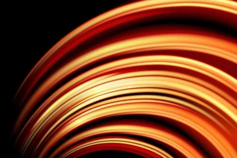Light curve glowing effect on black background Stock Illustration