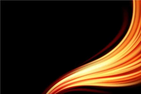 Light curve glowing effect on black background Stock Illustration
