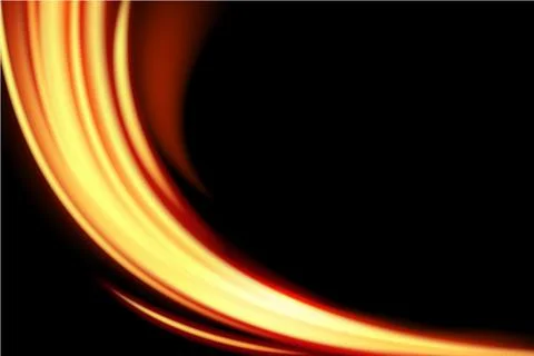 Light curve glowing effect on black background Stock Illustration