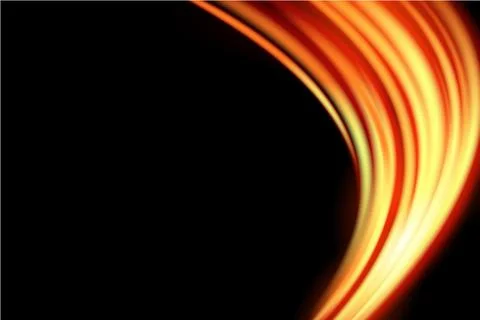 Light curve glowing effect on black background Stock Illustration