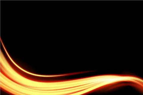 Light curve glowing effect on black background Stock Illustration