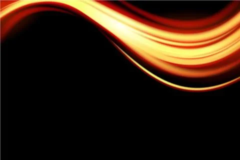 Light curve glowing effect on black background Stock Illustration