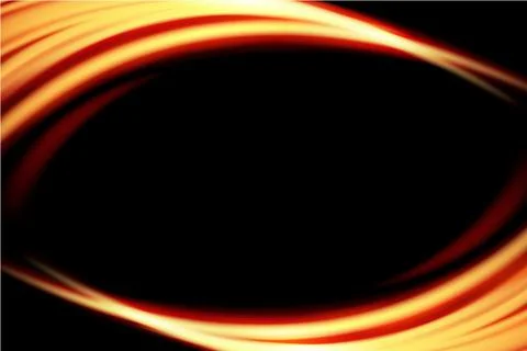 Light curve glowing effect on black background Stock Illustration