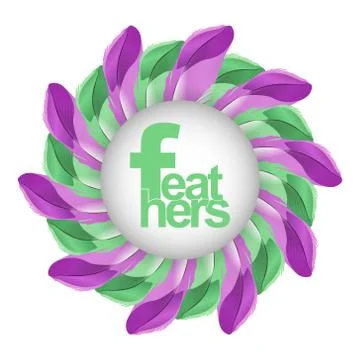 Light cute feathers design. Elements Stock Illustration