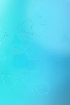 Light cyan abstract background with translucent polygon and triangle outlin.. Stock Illustration