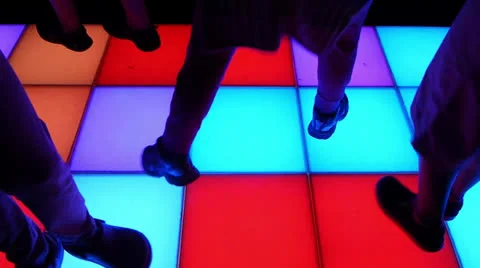 Light Up Dance Floor Stock Footage 24846605
