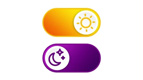 Light Dark Mode Toggle Switches Sun Moon Icons Stock Footage 335592124