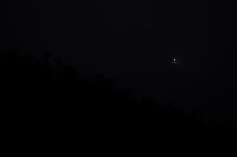 A light in the darkness of the night. Foto stock