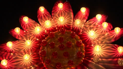 Light decoration flower Stock Footage 25363458
